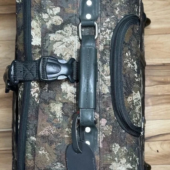 Vintage Atlantic Brown and Green Floral Travel Bag